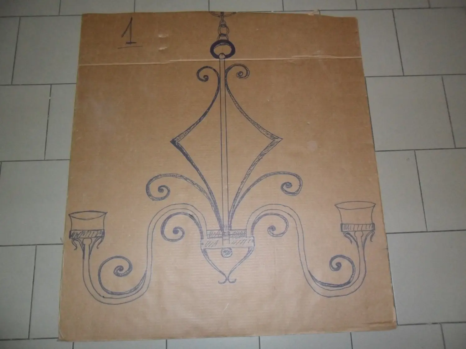 Disegno di un motivo in ferro battuto (foto 105)