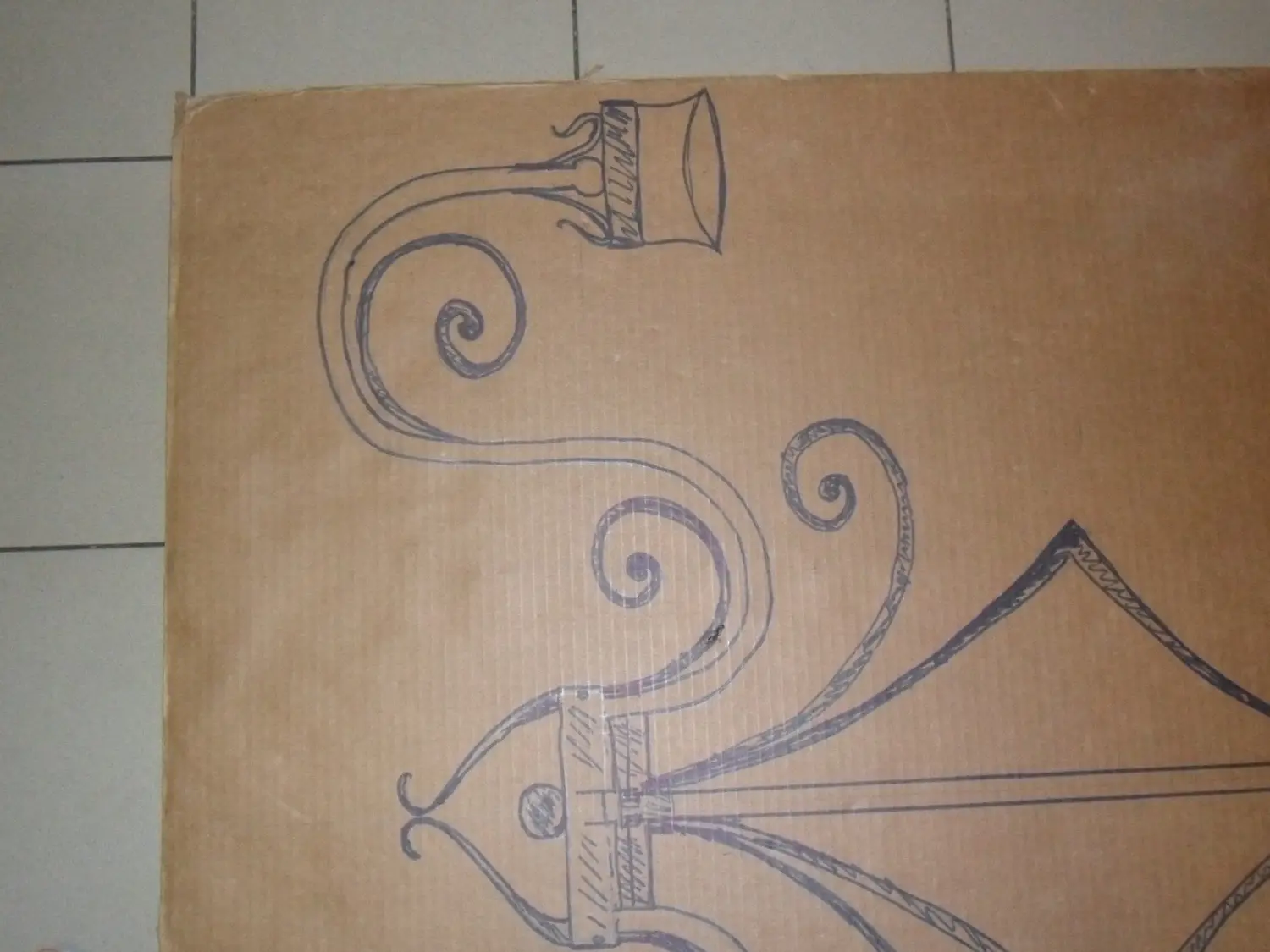 Disegno di un motivo in ferro battuto (foto 111)
